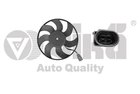 Вентилятор радіатора 150W (малий) Skoda Fabia (06-14), Octavia (04-13) / VW Golf (97-05,07-14) / Seat Ibiza (02-09) VIKA 99590332401