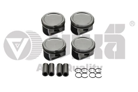 Комплект поршней с кольцами (комплект на двс) 1,6L mot.CFNA,CLRA,CLSA VW Jetta (11-),Polo (10-) VIKA K11778901
