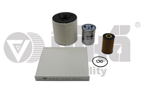 Комплект фильтров (4шт) Skoda Fabia (11-15)/VW Polo (10-12)/Seat Ibiza (09-11)/Audi A1 (11-14) 1.6,2.0 бенз/диз VIKA K11783601