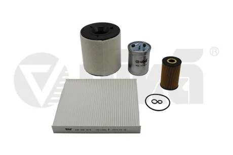 Комплект фильтров (4шт) Skoda Fabia (11-15)/VW Polo (10-12)/Seat Ibiza (09-11)/Audi A1 (11-14) 1.6,2.0 бенз/диз VIKA K11783601