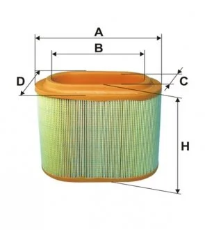 Фільтр повітряний HYUNDAI (вир-во WIX-Filtron) /AE358 WIX FILTERS WA6570