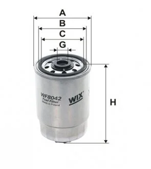 Фільтр паливний AUDI, FIAT, IVECO, OPEL, VW (WIX) WIX FILTERS WF8042
