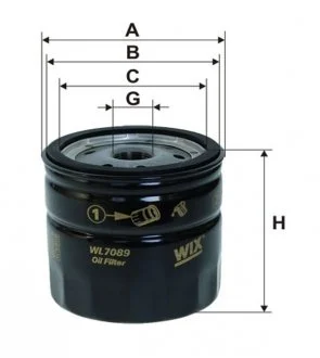 Фільтр масляний FORD Fiesta, Focus, Transit (WIX) WIX FILTERS WL7089
