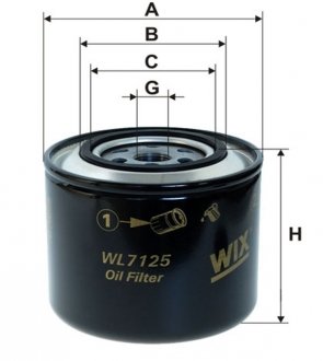 Фільтр масляний RENAULT, VW (вир-во) /OP569 WIX FILTERS WL7125 (фото 1)