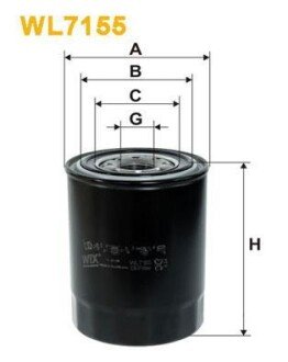 ФІЛЬТР ОЛИВИ WIX FILTERS WL7155