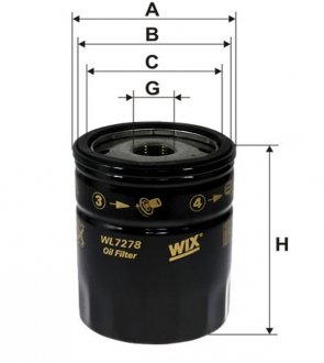 Фільтр масляний (вир-во WIX-Filtron UA) /OP580/7 WIX FILTERS WL7278