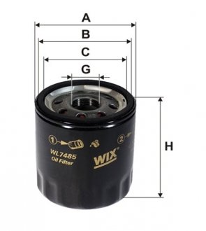 Фільтр масл. (вир-во WIX-Filtron) WIX FILTERS WL7485