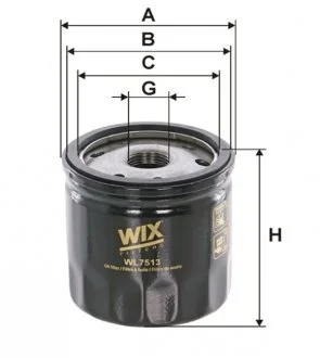 Фільтр масляний Dacia Dokker, Lodgy, Logan II, Sandero II (вир-во Wix-Filtron) WIX FILTERS WL7513