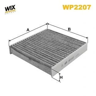 Фільтр салону SUZUKI IGNIS 16-, JIMNY 18- вугільний (вир-во WIX-FILTERS) WIX FILTERS WP2207