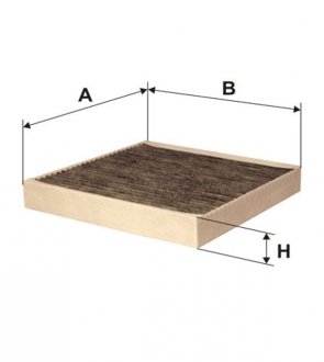 Фільтр салону вугільний (вир-во) K1089A/ WIX FILTERS WP9107 (фото 1)