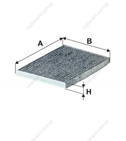 Фільтр салону NISSAN QASHQAI 06-, X-TRAIL 07- вугільний (вир-во WIX-FILTERS) WIX FILTERS WP9351 (фото 1)
