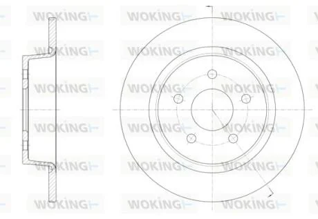 Диск гальмівний задній (кратно 2) (вир-во Remsa) Ford Kuga II / Connect II / C-max II III  WOKING D61459.00