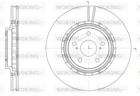 Диск тормозной передний (кратно 2) (пр-во Remsa) Toyota Rav4 12> / Lexus NX 14> WOKING D6154010
