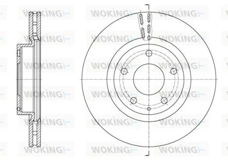 Диск гальмівний передній (кратно 2) (Remsa) Mazda 3 III CX-3 15> WOKING D61574.10