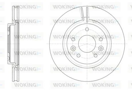 Диск тормозной передний (кратно 2) (пр-во Remsa) Nissan Qashqai II, X-trail III WOKING D6158110