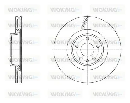 Диск тормозной передний (пр-во Remsa) Audi A4 A5 17>, A6 A7 18>, Q5 17> WOKING D6197010