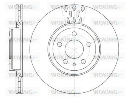 Диск тормозной Fiat Doblo Conbo 10> / перед (кратно 2 шт.) WOKING D631610