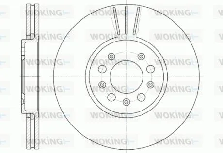 Диск тормозной VAG Fabia I II Octavia I Rapid Roomster / перед (кратно 2 шт.) WOKING D654410