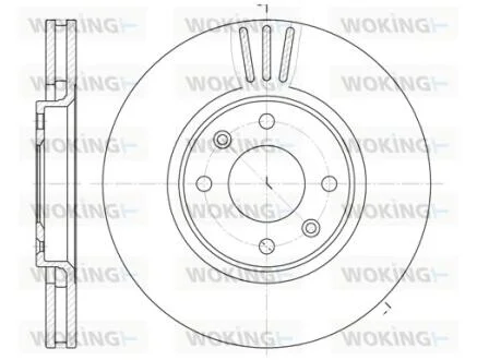 Диск тормозной PSA Berlingo Partner II 08> / C4 I II / 207 207+ / 307 308 / 2008 WOKING D660410