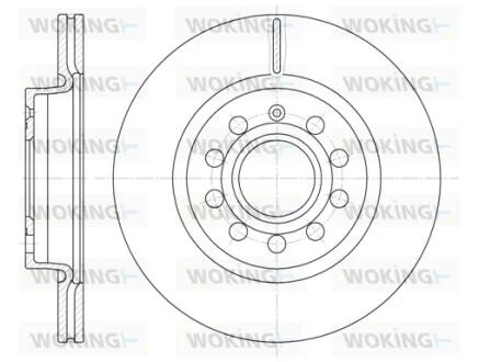 Диск тормозной VAG Octavia II Yeti / Golf V VI Caddy III Jetta III IV / перед (к WOKING D664710