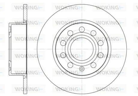 Диск тормозной VAG Octavia II III Yeti / Golf V VI Caddy III Jetta IV Passat B5, WOKING D664900