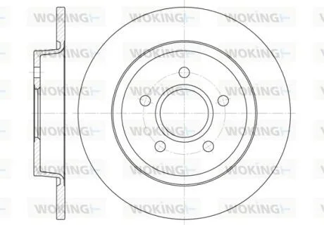 Диск тормозной задний (кратно 2) (пр-во Remsa) Ford Focus II C-max WOKING D671200
