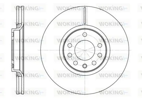 Диск тормозной передний (кратно 2) (пр-во Remsa) Opel Astra H Zafira B Meriva B WOKING D672910