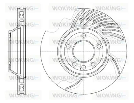 Диск тормозной Porsche Cayenne I II / перед прав (D6769.11) WOKING D676911