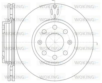 Диск тормозной перед. (пр-во Remsa) (кратно 2 шт.) Opel Corsa D E / Punto 08> 13> WOKING D6981.10