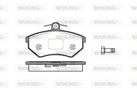 Колодки тормозные дисковые передние Chery Amulet 1.3 03-10,Chery Amulet 1.5 03-1 WOKING P034340