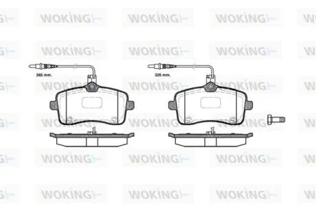 Колодки тормозные диск. перед. (пр-во Remsa) Peug 407 04>  WOKING P10023.04