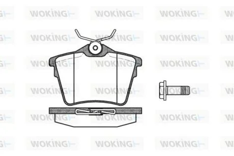 Колодки тормозные дисковые задние Citroen C5 iii 1.6 08-,Citroen C5 iii 1.8 08- WOKING P10033.00