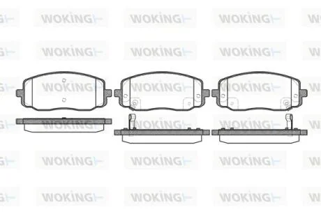 Колодки тормозные диск. перед. (Remsa) Hyundai i10, Kia Picanto 11> WOKING P10333.02