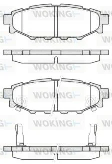 Колодки тормозные диск. задн. WOKING P1036312