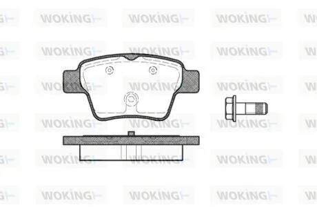 Колодки тормозные дисковые VAG Golf V VI / Jetta III / Passat B6 / Tiguan I / Oc WOKING P1038300