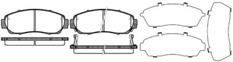 Колодки тормозные дисковые Honda CR-V 07> 12> / перед (P10713.12) WOKING P1071312