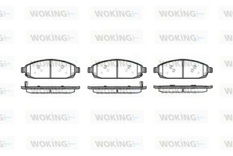 Колодки гальмівні диск. перед. (вир-во Remsa) Jeep Grand Cherokee 05>10 (P10733.02) WOKING P1073302