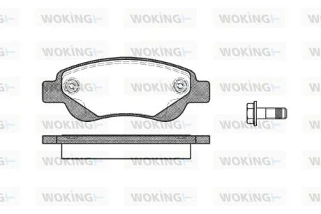 Колодки тормозные диск. перед. (пр-во Remsa) PSA C1 I II / 107 05>14, 108 14> / Toyota Aygo 05> 14> Bosch ver.  WOKING P10773.00