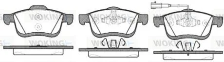 Колодки тормозные дисковые передние Fiat Doblo 1.3 09-,Fiat Doblo 1.3 10-,Fiat Doblo 1.4 09-  WOKING P10833.01