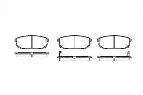 Колодки тормозные дисковые задние Kia Sorento i 2.4 02-,Kia Sorento i 2.5 02- WOKING P11423.02