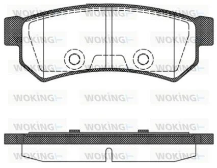 Колодки тормозные дисковые Chevrolet Lacetti 05> / задн (P11483.10) WOKING P1148310