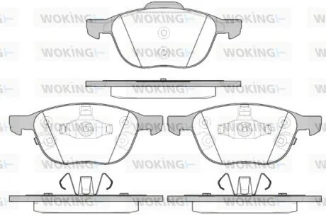 Колодки тормозные дисковые передние Ford Focus iii Electric 10- (P11823.12) WOKI WOKING P1182312