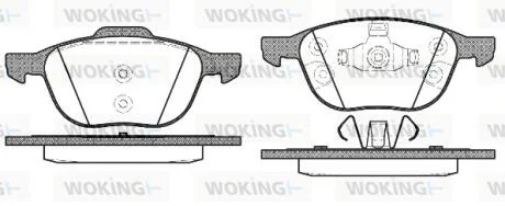 Колодки гальмівні диск. перед. (вир-во Remsa) Ford C-max ii 1.0 10-,Ford C-max ii 1.6 10-  WOKING P11823.30