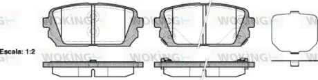 Колодки тормозные дисковые Hyundai ix35, Kia Carens III / задн (P12033.02) WOKIN WOKING P1203302