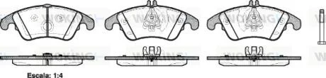 Колодки тормозные дисковые MB C204 E212 / перед Girling ver. (P12043.00) WOKING P1204300