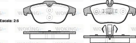 Колодки гальмівні диск. задн. (вир-во Remsa) MB C204 (11-)  WOKING P12053.00