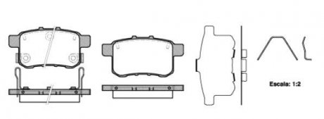 Колодки тормозные дисковые Honda Accord 08>15 / задн (P12323.12) WOKING P1232312 (фото 1)