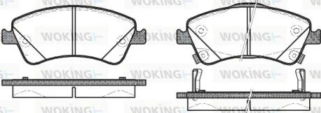 Колодки тормозные дисковые Toyota Corolla Auris 06> 12> / Avensis 08>18 / перед WOKING P1241302