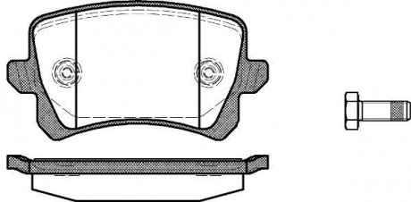 Колодки тормозные дисковые задние Audi Q3 1.4 11-,Audi Q3 2.0 11-,Seat Alhambra WOKING P1242300