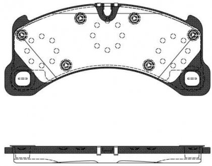 Колодки тормозные дисковые передние Porsche Cayenne 3.0 10-,Porsche Cayenne 3.6 10- WOKING P12453.50 (фото 1)